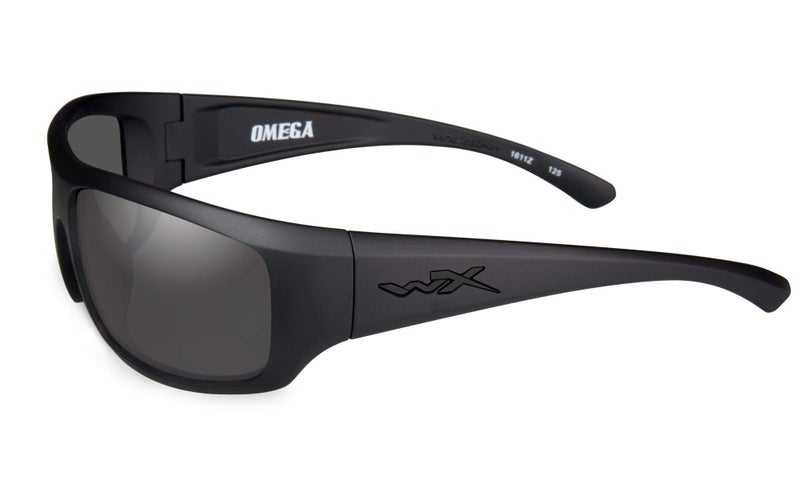 Wiley X WX Omega Sunglasses, Safety Glasses for Men and Women, UV Eye Protection for Shooting, Fishing, Biking, and Extreme Sports, Matte Black Frames, Tinted Lenses - Image 1